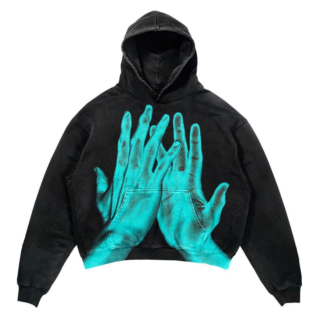 Halloy™ Skeleton Design Printed Hoodie