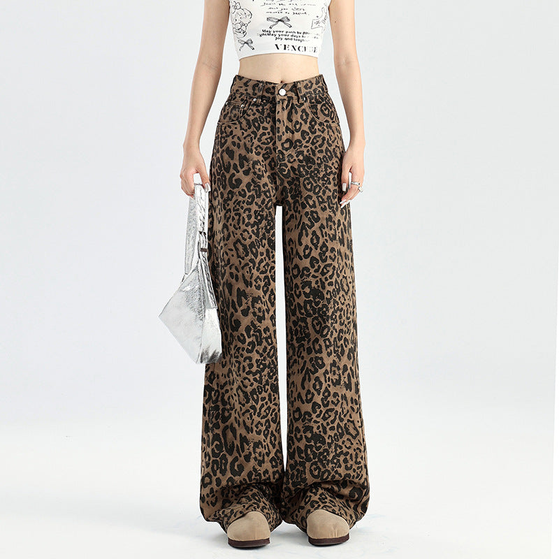 Halloy™ Retro Minority Leopard Jeans