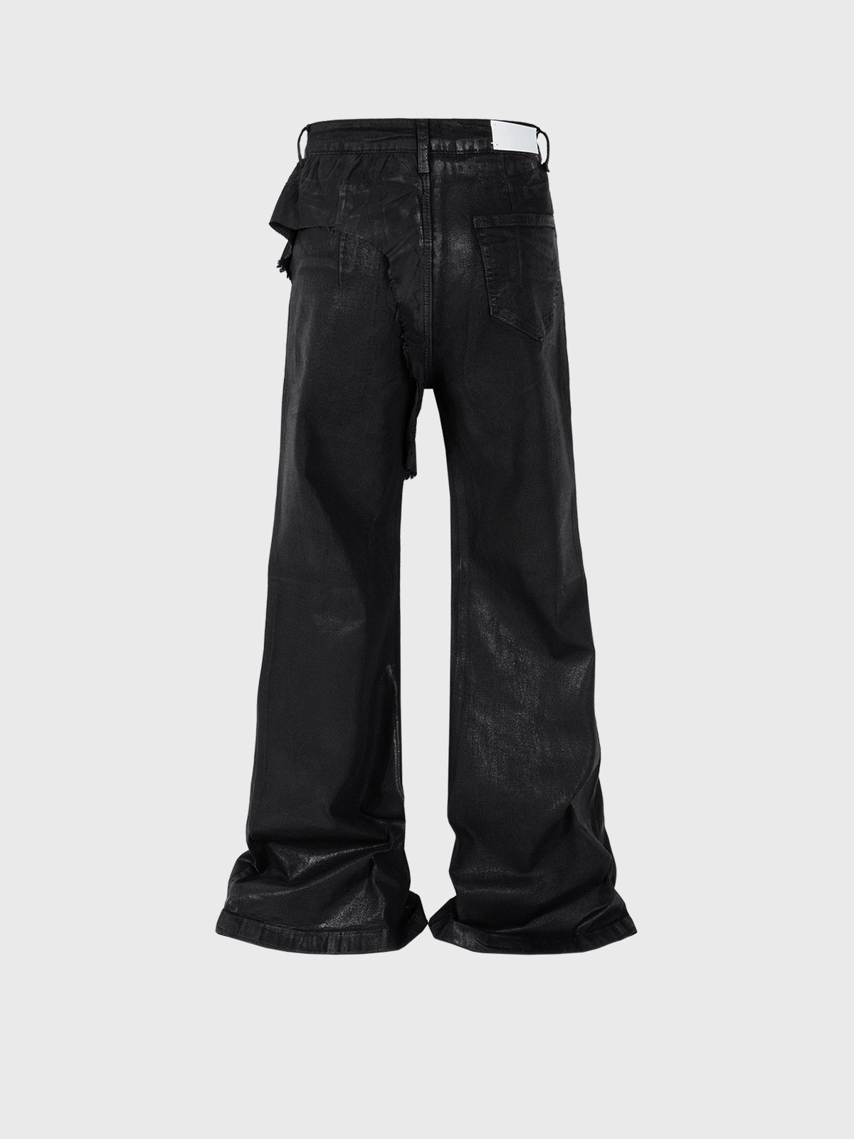 Halloy™ Black Wax Coated Flare Jeans