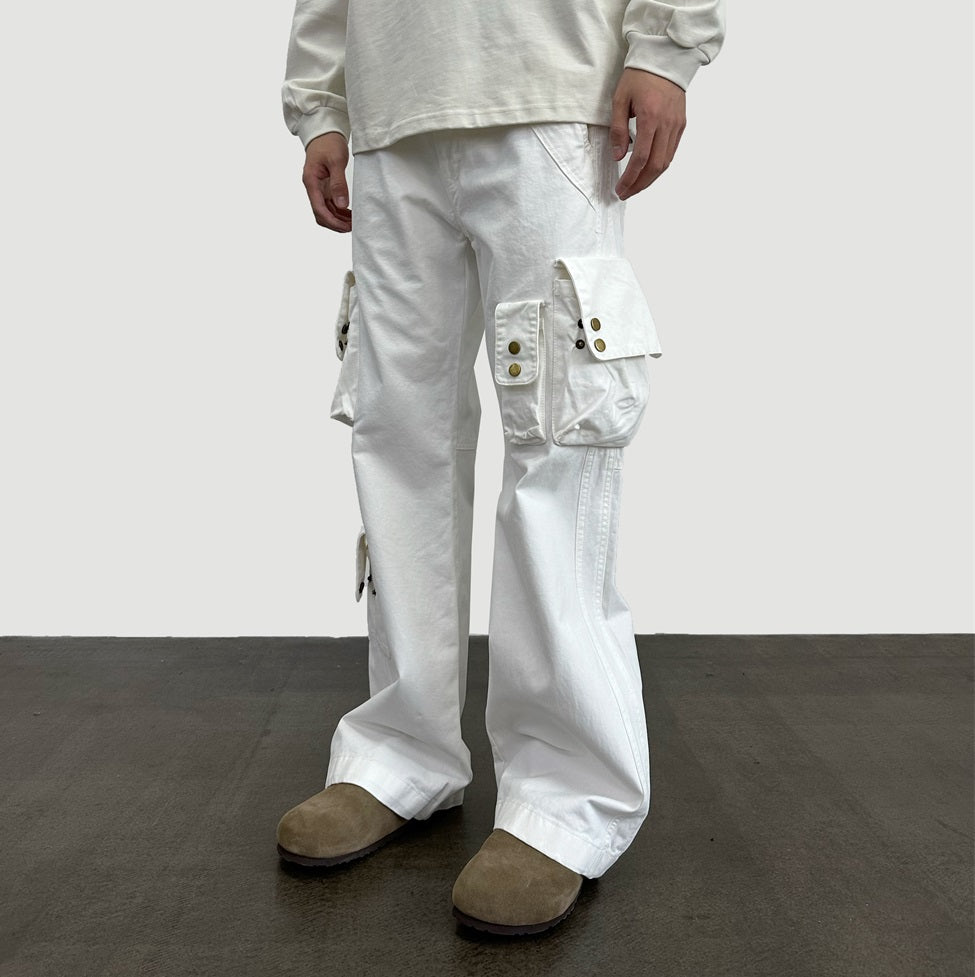 Halloy™ Heavy Washed Distressed Tie-dyed Cargo Pants