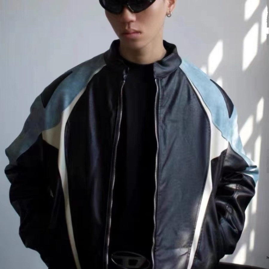 Halloy™ Leather Motorcycle Jacket