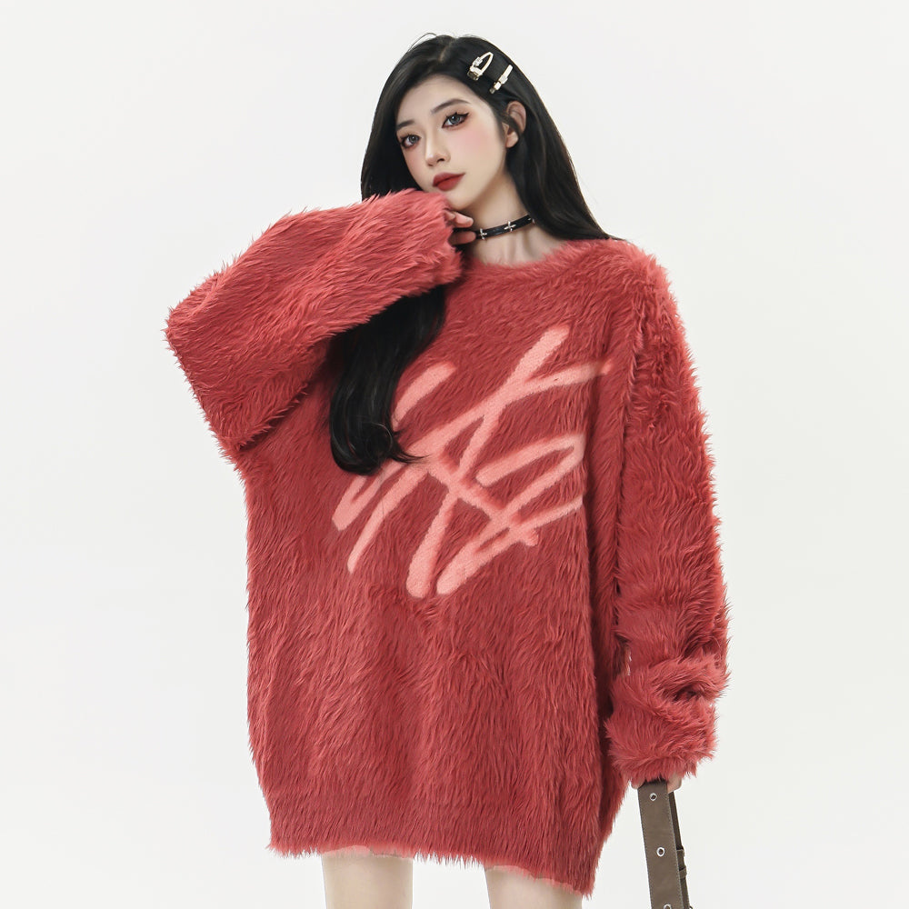 Halloy™ Mink-like Graffiti Sweater