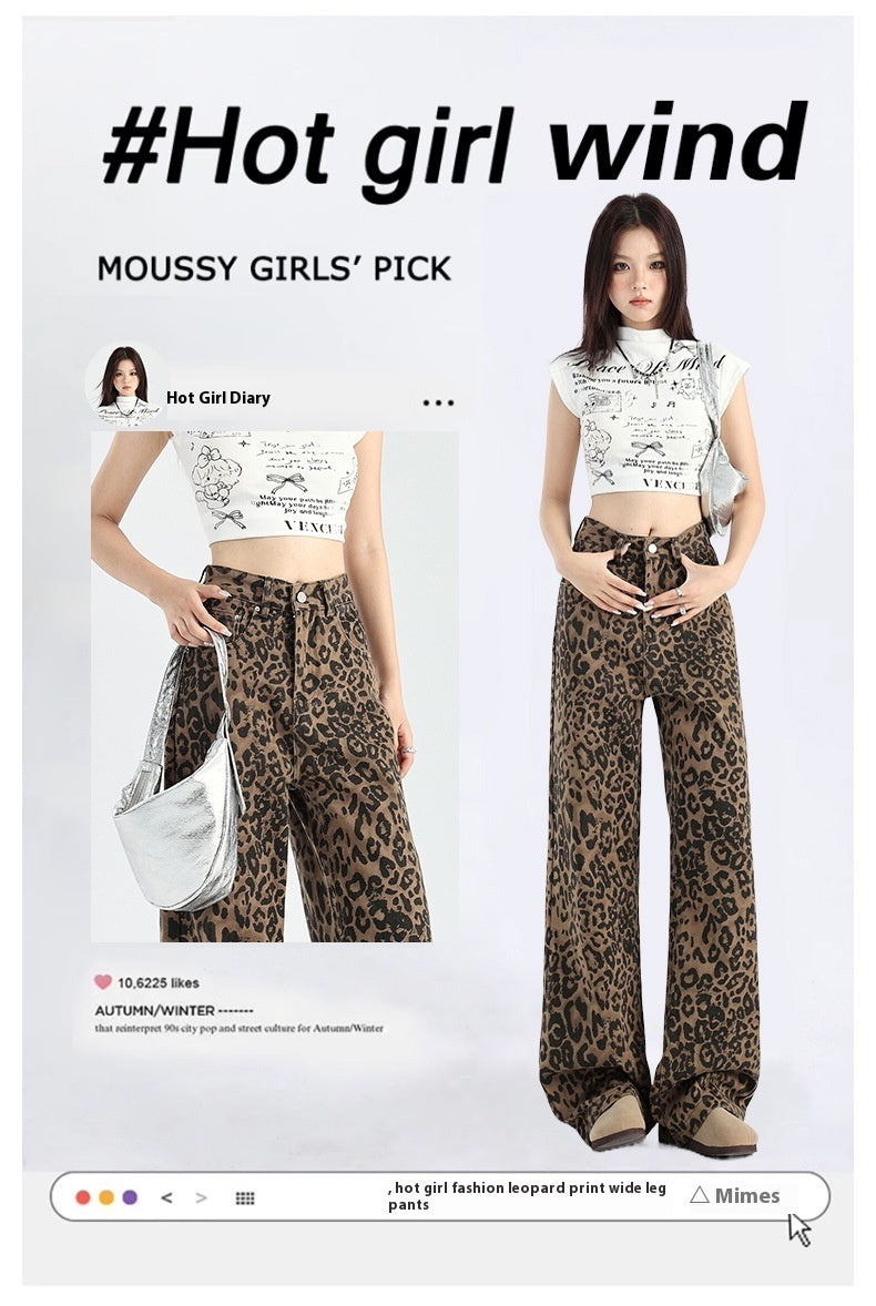 Halloy™ Retro Minority Leopard Jeans