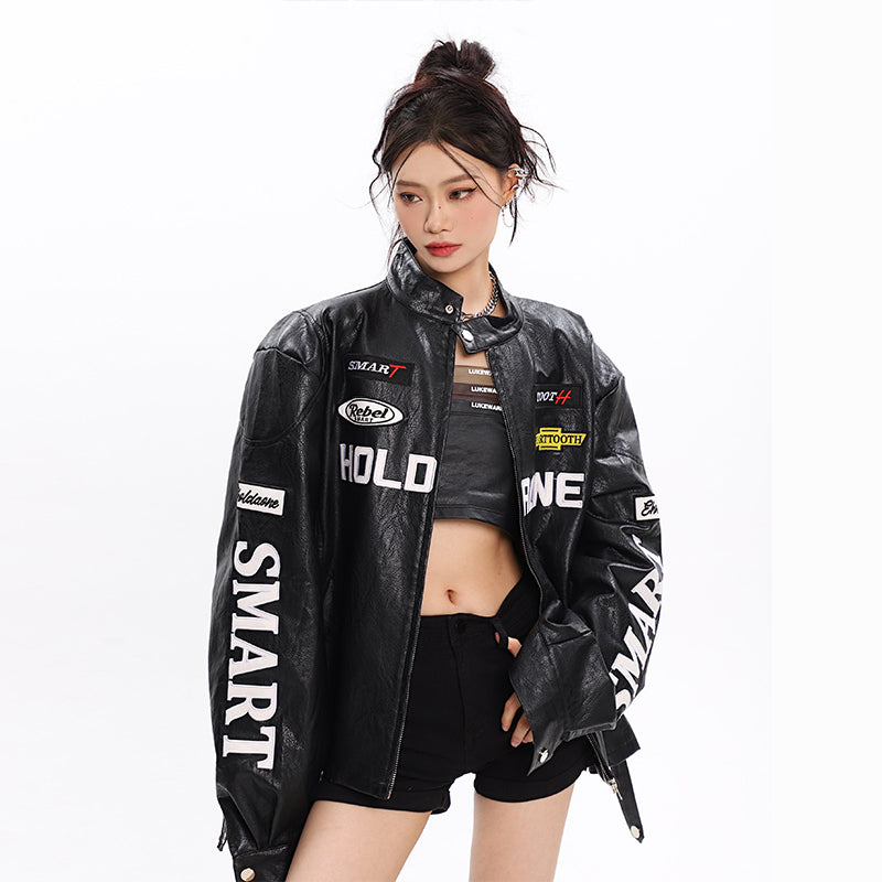 Halloy™ Letter Racing Motorcycle Jacket