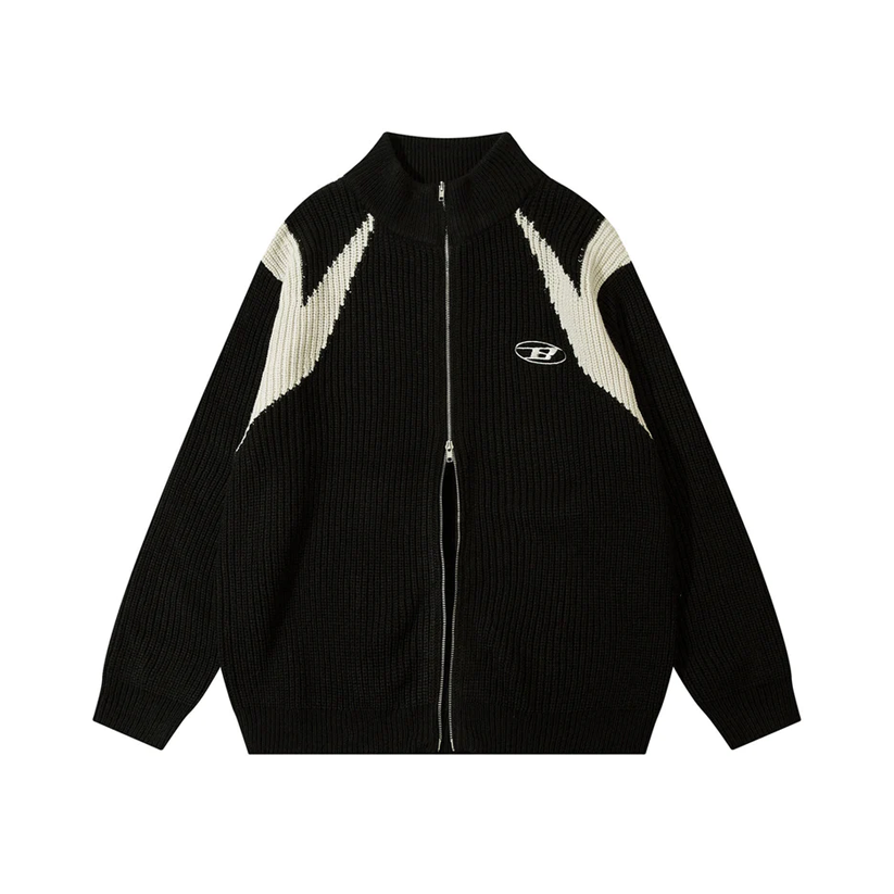 Halloy™ American Style Zipper Cardigan Sweater