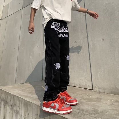 Halloy™ American Retro Printed Casual Pants