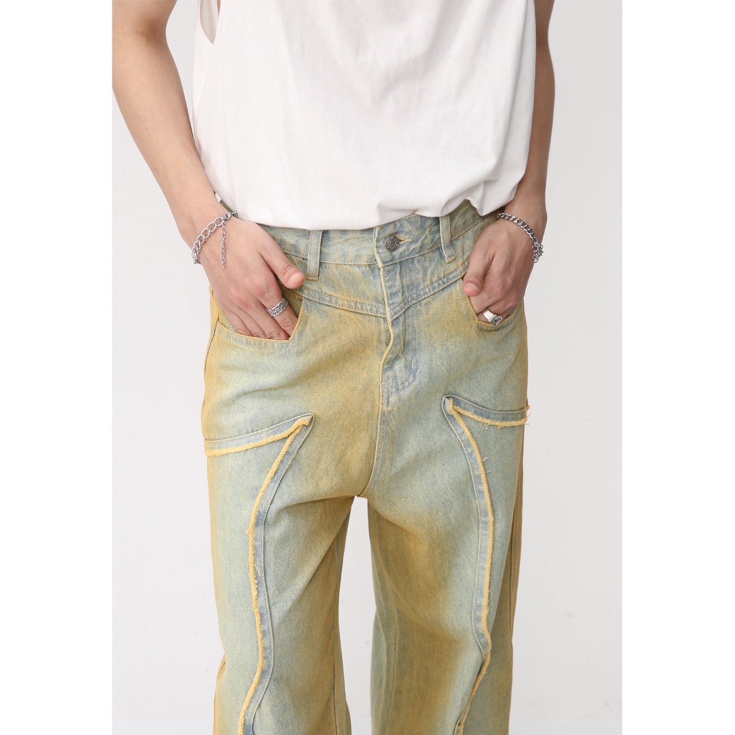 Halloy™ Contrast Vintage Jeans