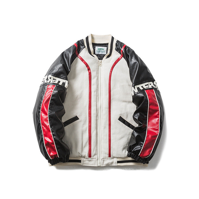 Halloy™ Stitching Racing Baseball Jacket