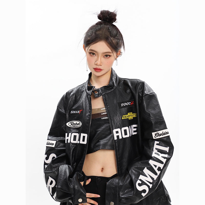 Halloy™ Letter Racing Motorcycle Jacket