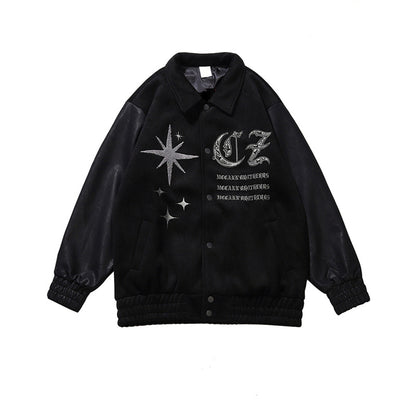 Halloy™ Vintage Embroidered Baseball Jacket