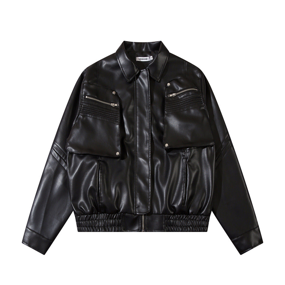 Halloy™ Rock Loose PU Leather Jacket