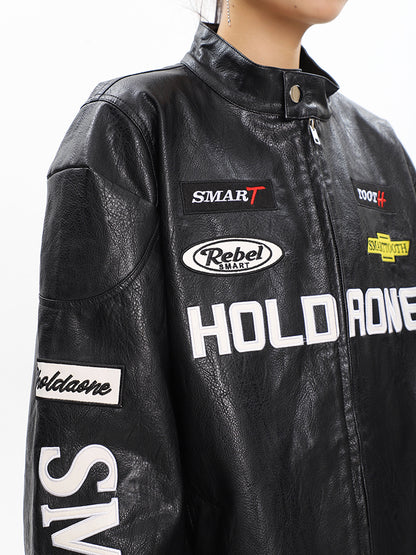 Halloy™ Letter Racing Motorcycle Jacket