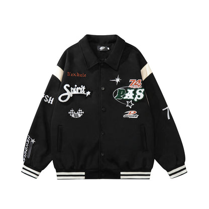 Halloy™ Flocking Embroidered Letter Jacket