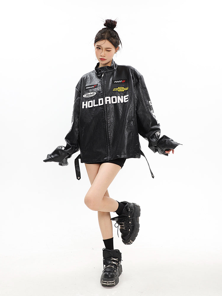 Halloy™ Letter Racing Motorcycle Jacket