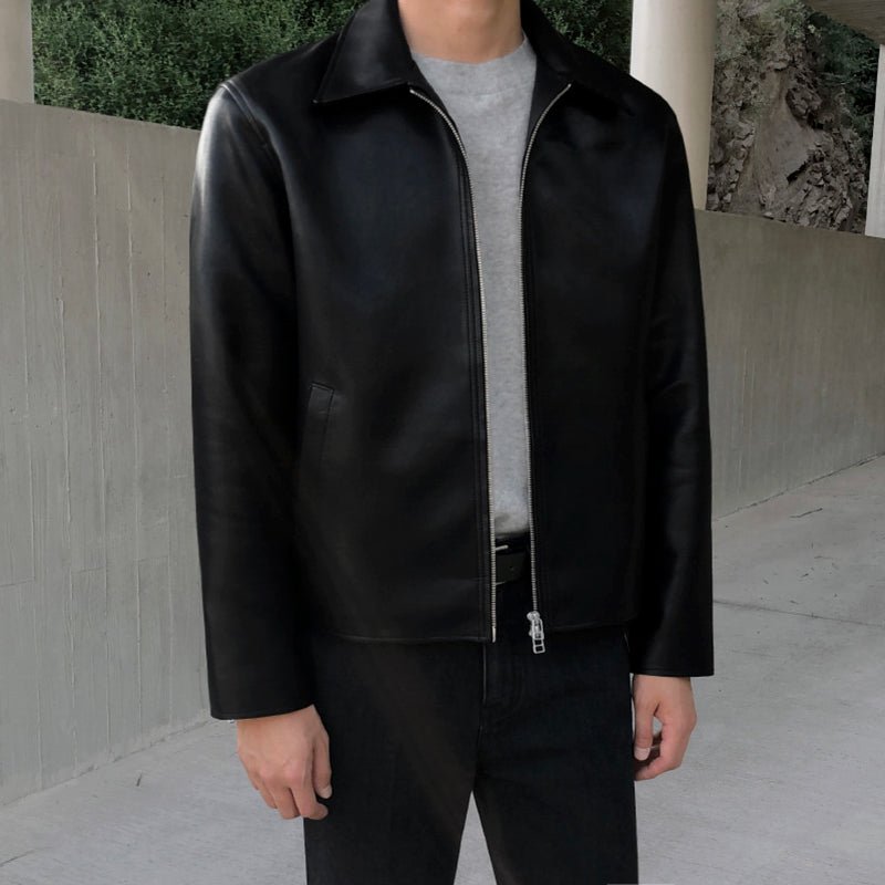 Halloy™ Minimal Motorcycle PU Leather Jacket