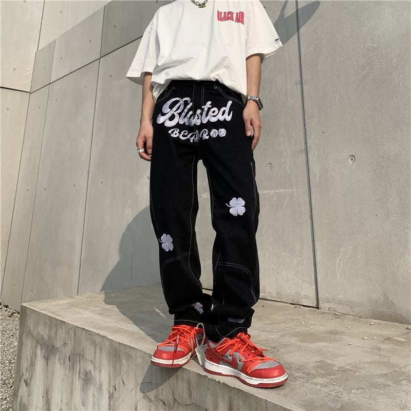 Halloy™ American Retro Printed Casual Pants