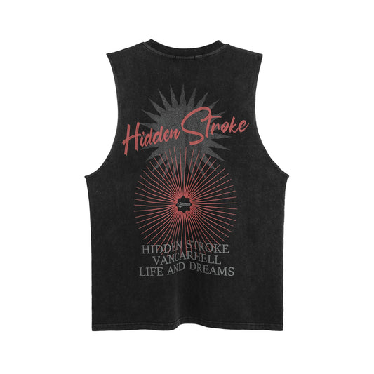 Halloy™ Vintage Printed Loose Sleeveless T-shirt