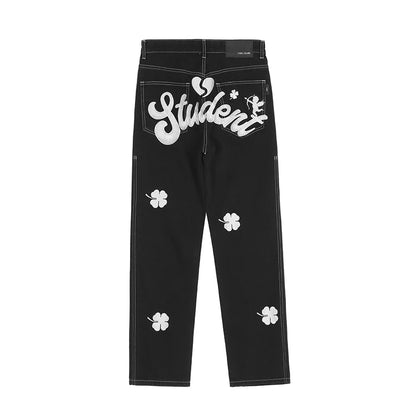 Halloy™ American Retro Printed Casual Pants