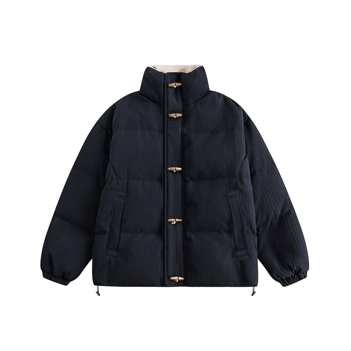 Halloy™ Basic Horn Button Puffer Jacket