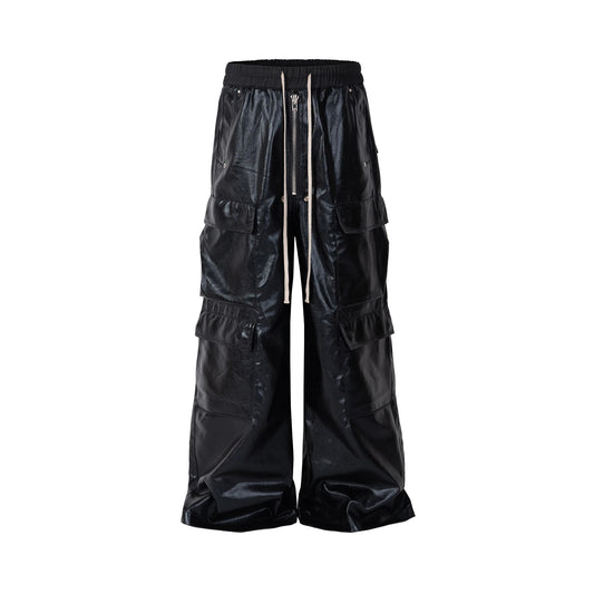 Halloy™ Bright Coated Black Opium Pants