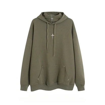 Halloy™ Star Retro Loose Casual Hoodie