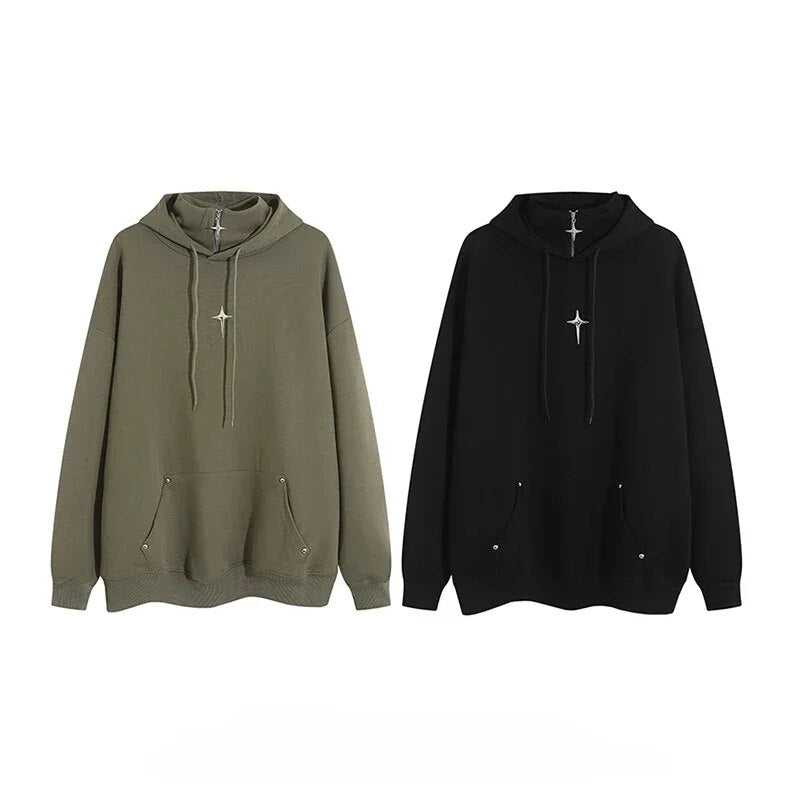 Halloy™ Star Retro Loose Casual Hoodie