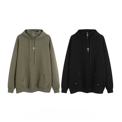 Halloy™ Star Retro Loose Casual Hoodie