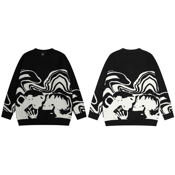 Halloy™ Skeleton Portrait Sweater