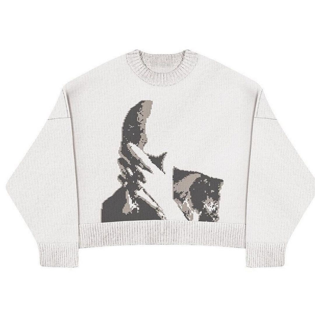 Halloy™ TIRED Graphic Loose Sweater