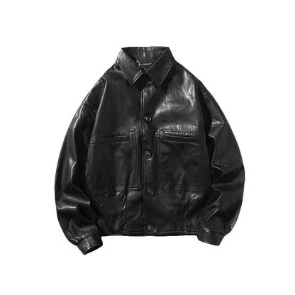 Halloy™ Minimal Leather Jacket