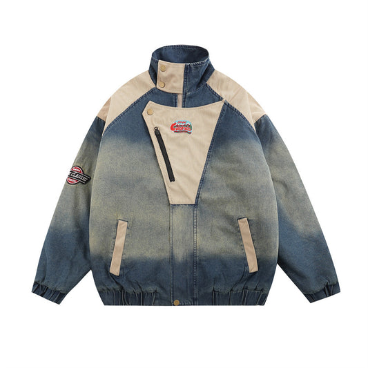 Halloy™ Spray Paint Wash Denim Jacket