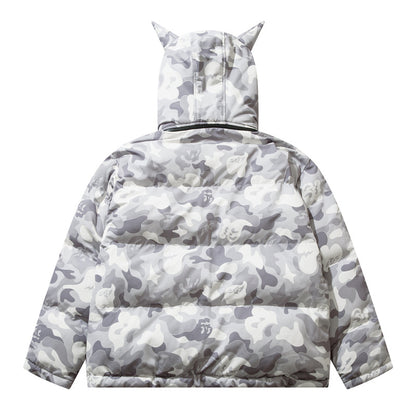 Halloy™ Printed Embroidered Masked Horn Coat