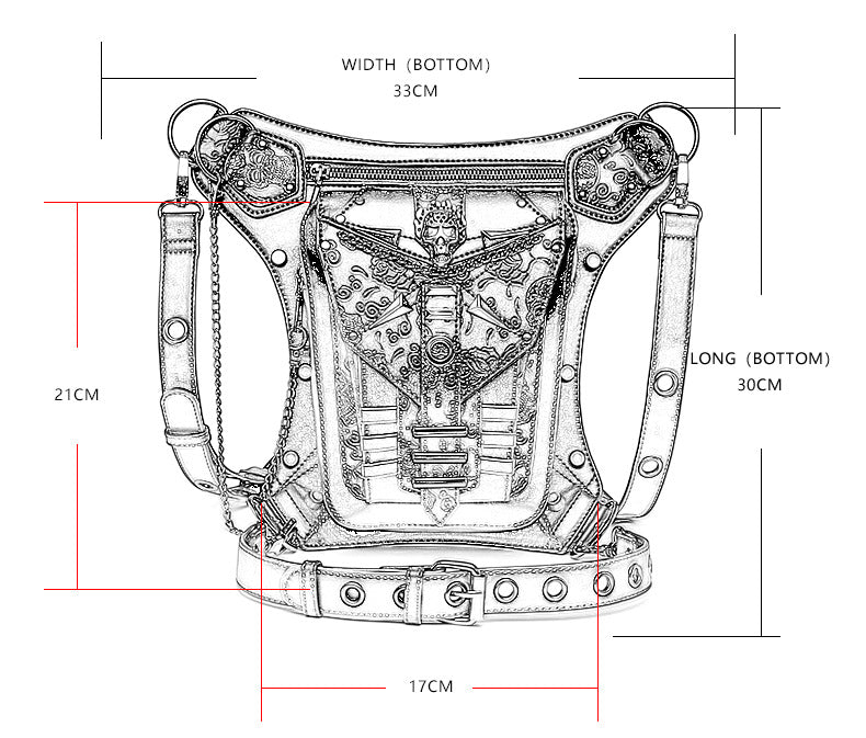 Halloy™ SkullRider Gear - Gothic Belt Bag