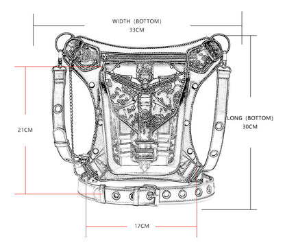 Halloy™ SkullRider Gear - Gothic Belt Bag