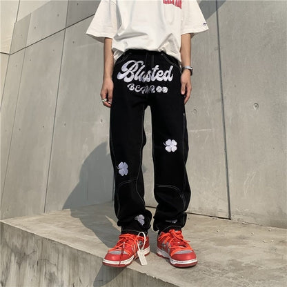 Halloy™ American Retro Printed Casual Pants