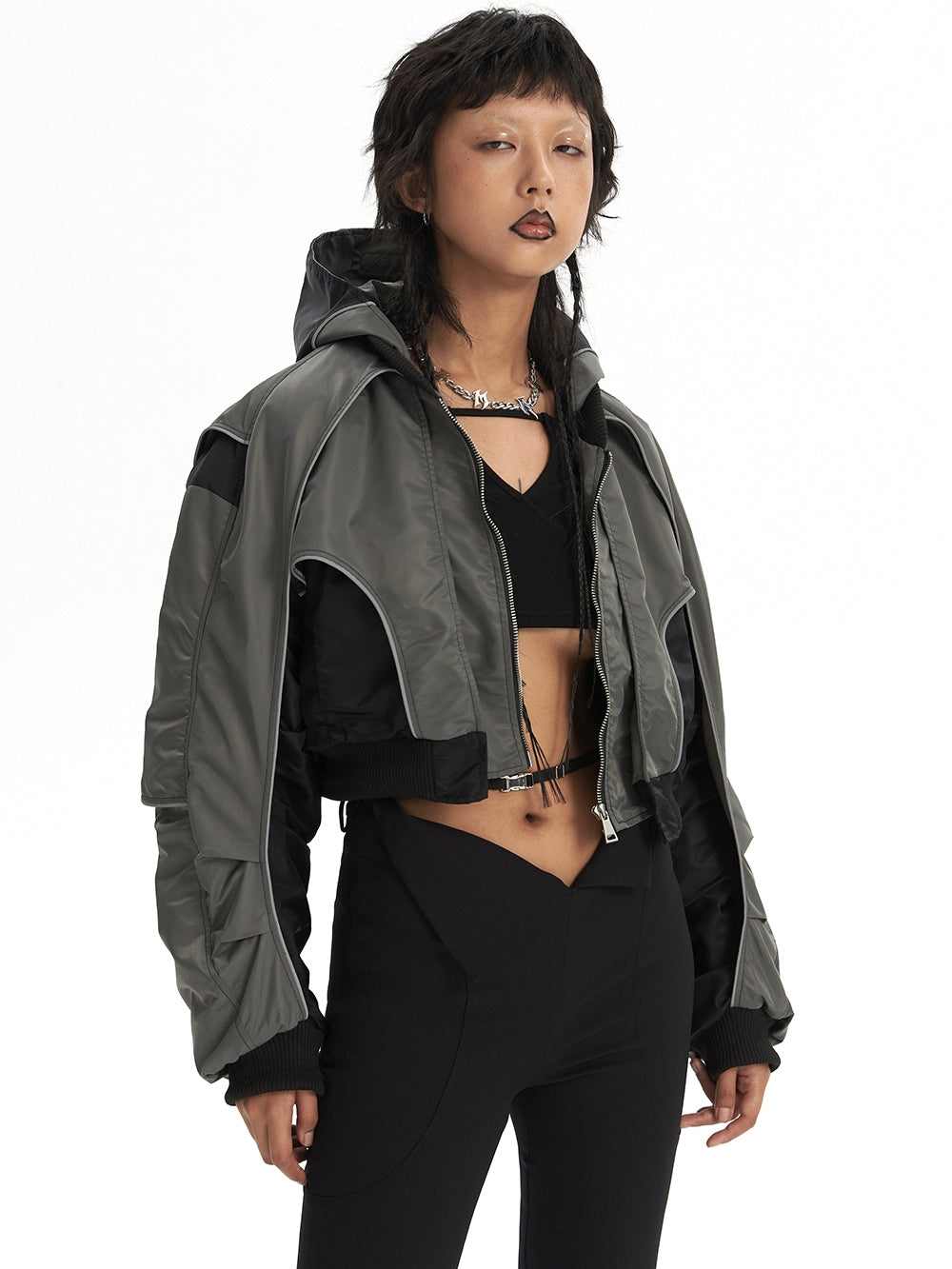 Halloy™ MA-1 Bomber Reflective Splicing Jacket