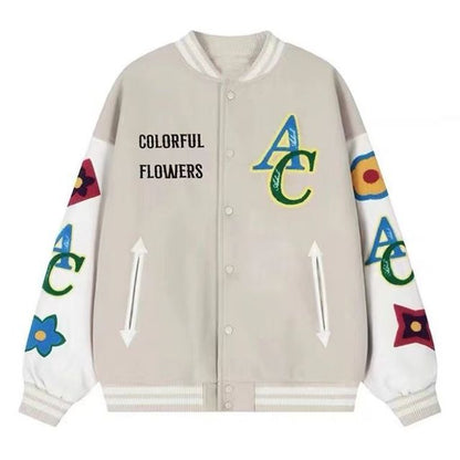 Halloy™ Baseball Uniform Loose Varsity Jacket